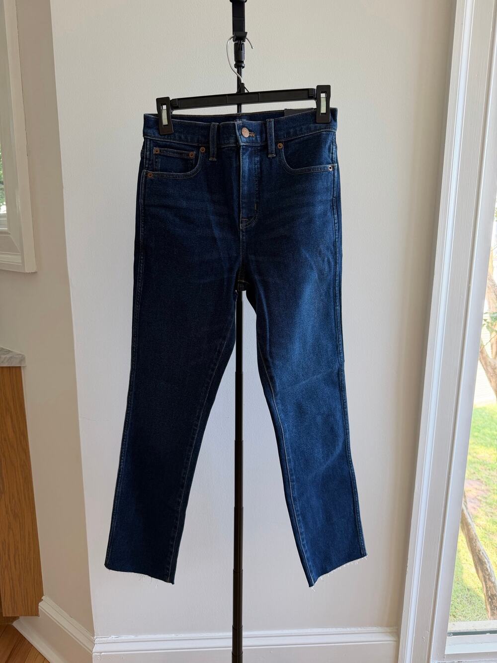 J Crew Classic Vintage Cotton Blue Jean Raw Hem Size 25 Brand New
